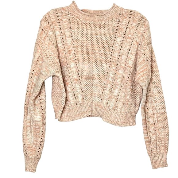 Forever 21 Knit Small Long Sleeve Cropped Pullover Sweater - Picture 1 of 9